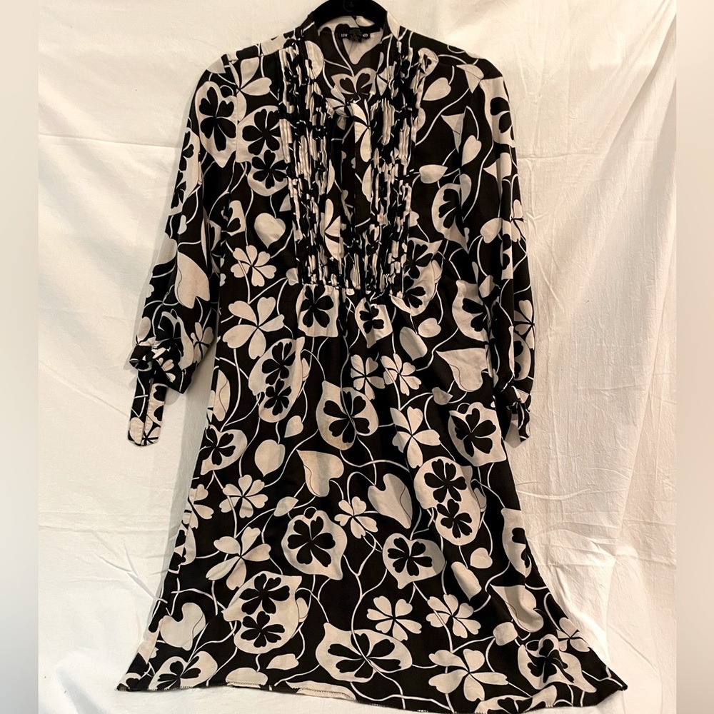Lucky Brand Leaf Print Dress Size Medium